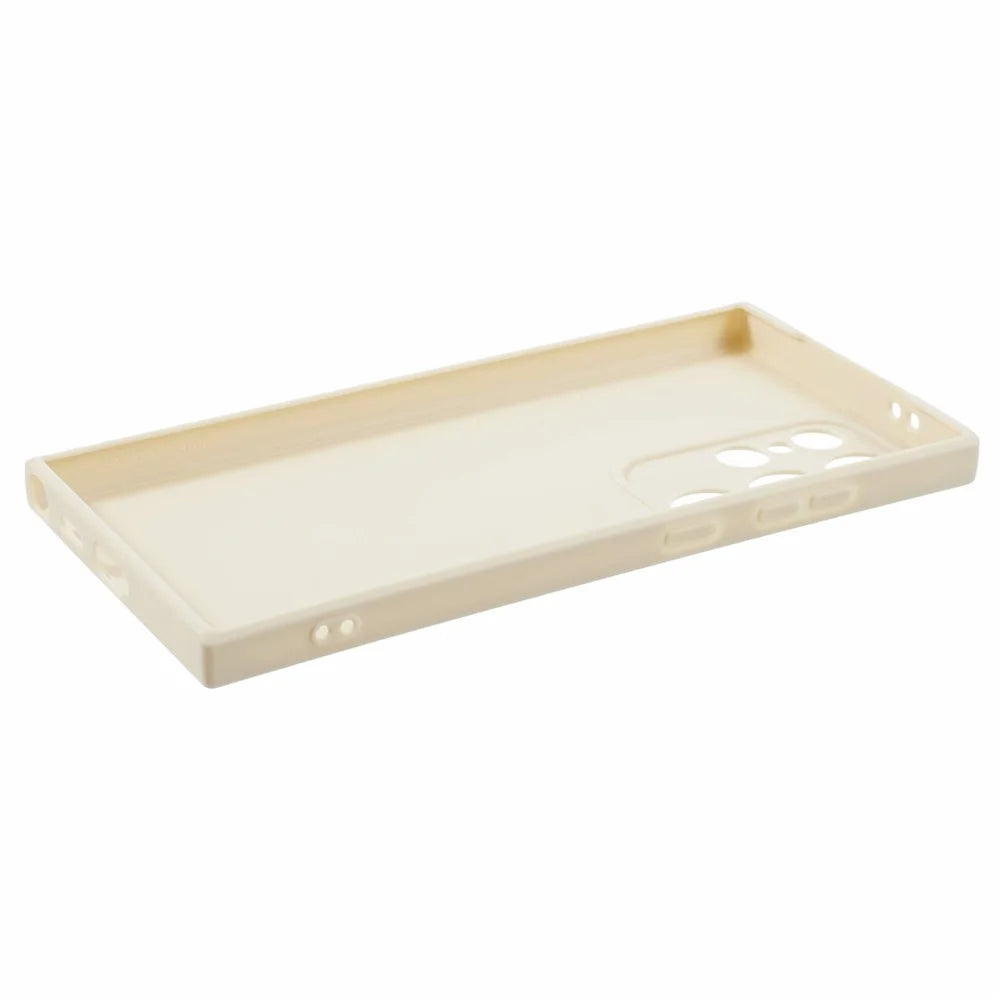 For Samsung Galaxy S24 Ultra TPU Case Straight Edge Protective Phone Cover - White - 5