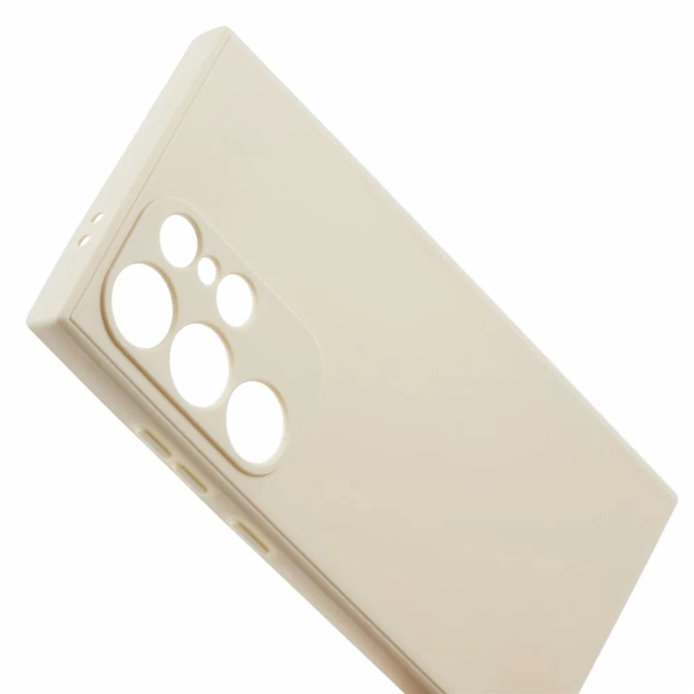 For Samsung Galaxy S24 Ultra TPU Case Straight Edge Protective Phone Cover - White - 6
