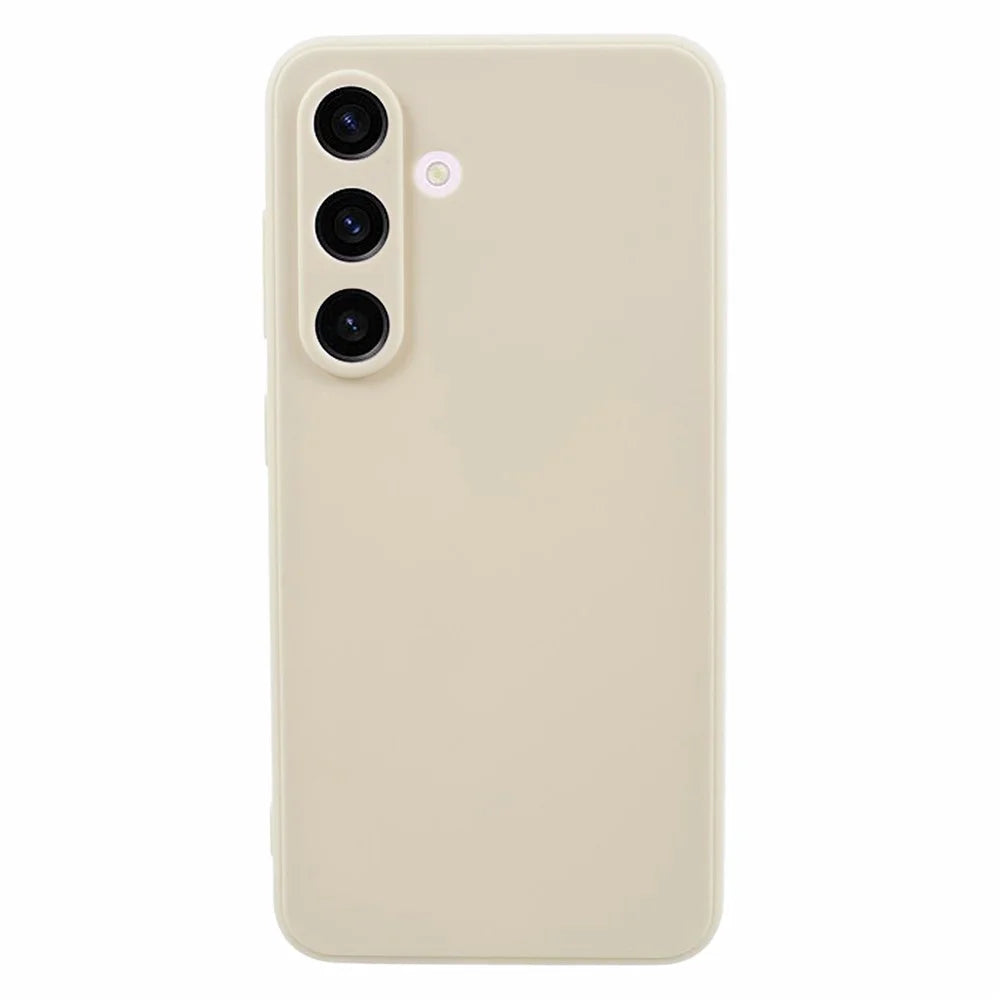 For Samsung Galaxy S24 TPU Case Straight Edge Camera Protection Phone Cover - White - 1