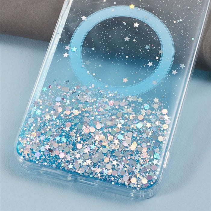 JTW Series For Samsung Galaxy S24 TPU+Acrylic Case Drop-proof Epoxy Phone Cover Magnetic Case - Blue - 5