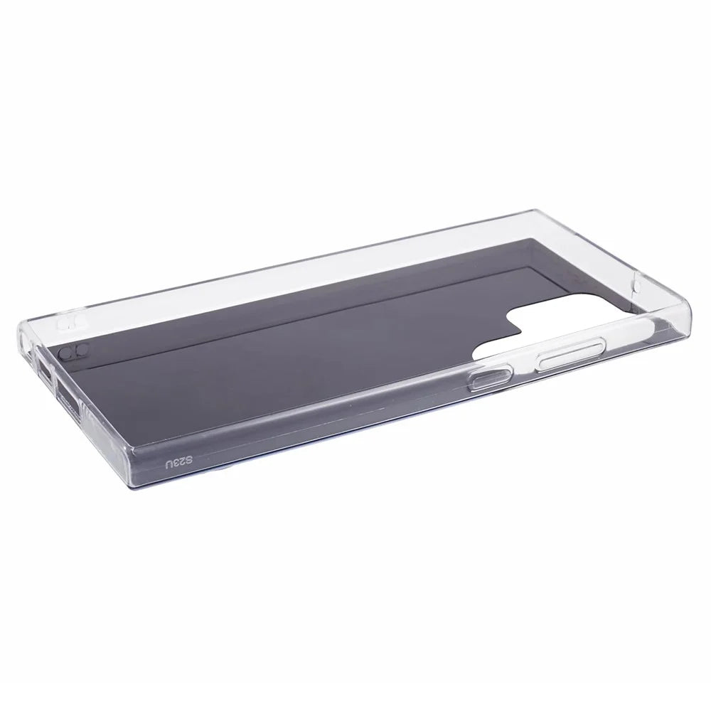 AW Series For Samsung Galaxy S23 Ultra Case TPU+PVC Epoxy Back Cover with Big Rear Lens Hole - Black - 3
