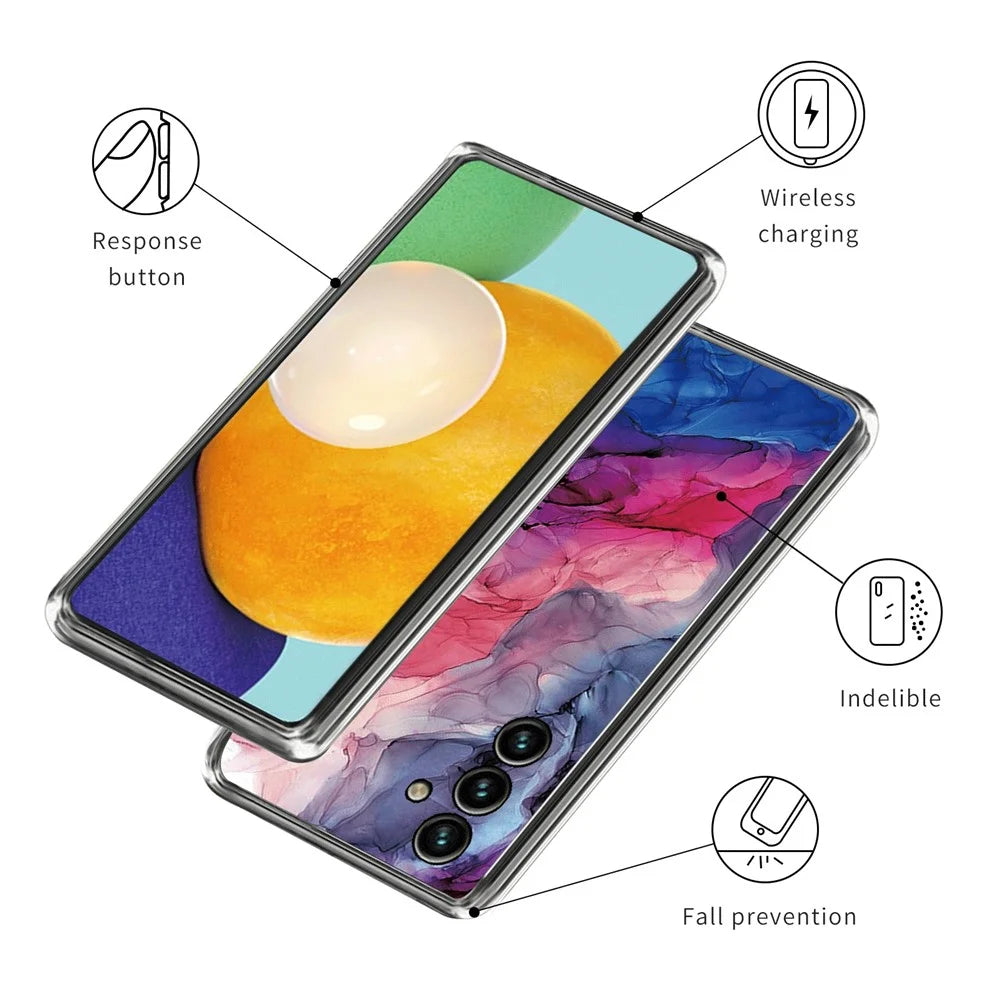 For Samsung Galaxy A35 5G Abstract Marble Case Shockproof TPU Phone Cover - Style I - 3