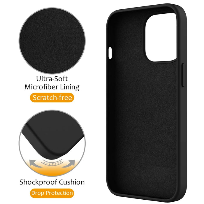For iPhone 15 Pro Magnetic Case Ring Kickstand Anti-drop Phone Cover - Black - 4