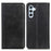 For Samsung Galaxy A35 5G Split Leather Wallet Case Full Body Protective Phone Cover - Black - 1