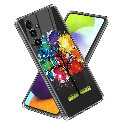 For Samsung Galaxy A35 5G Pattern Phone Case Shockproof Protection TPU Cover - Colorful Tree - 1