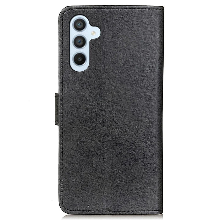 For Samsung Galaxy A35 5G Leather Phone Case Magnetic Folio Stand Cover - Black - 7