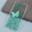 AW Series For Samsung Galaxy A13 4G TPU+PVC Case Sparkle Epoxy Butterfly Decor Protective Back Shell - Green - 2