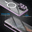 For Samsung Galaxy S24 Ultra Magnetic Case Tempered Glass+Matte PC Metal Frame Cover - Purple - 6