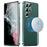 For Samsung Galaxy S24 Ultra Magnetic Case Metal Frame Leather+PC Matte Cover - Green - 2
