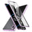 For Samsung Galaxy S24 Case Metal Frame Double Sides Tempered Glass Back Cover - Light Purple - 2