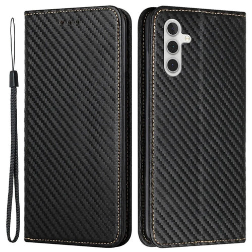 For Samsung Galaxy S25+ / S24+ Case PU Leather Wallet Phone Stand Cover - Black - 1