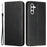 For Samsung Galaxy S25+ / S24+ Case PU Leather Wallet Phone Stand Cover - Black - 1