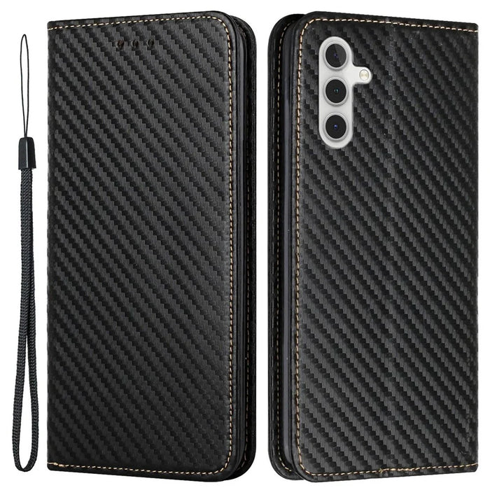 For Samsung Galaxy S25+ / S24+ Case PU Leather Wallet Phone Stand Cover - Black - 1