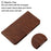 For Samsung Galaxy S24 Ultra Case Solid Color PU Leather Stand Wallet Phone Cover with Wrist Strap - Brown - 4