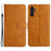 For Samsung Galaxy A15 5G Case Solid Color Wallet Leather Phone Cover - Yellow - 1