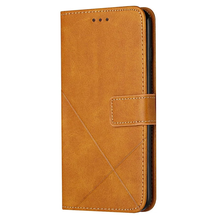 For Samsung Galaxy A15 5G Case Solid Color Wallet Leather Phone Cover - Yellow - 6