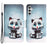 For Samsung Galaxy S24+ Case PU Leather Pattern Printing Stand Cover - Blue Eyes Cat - 1