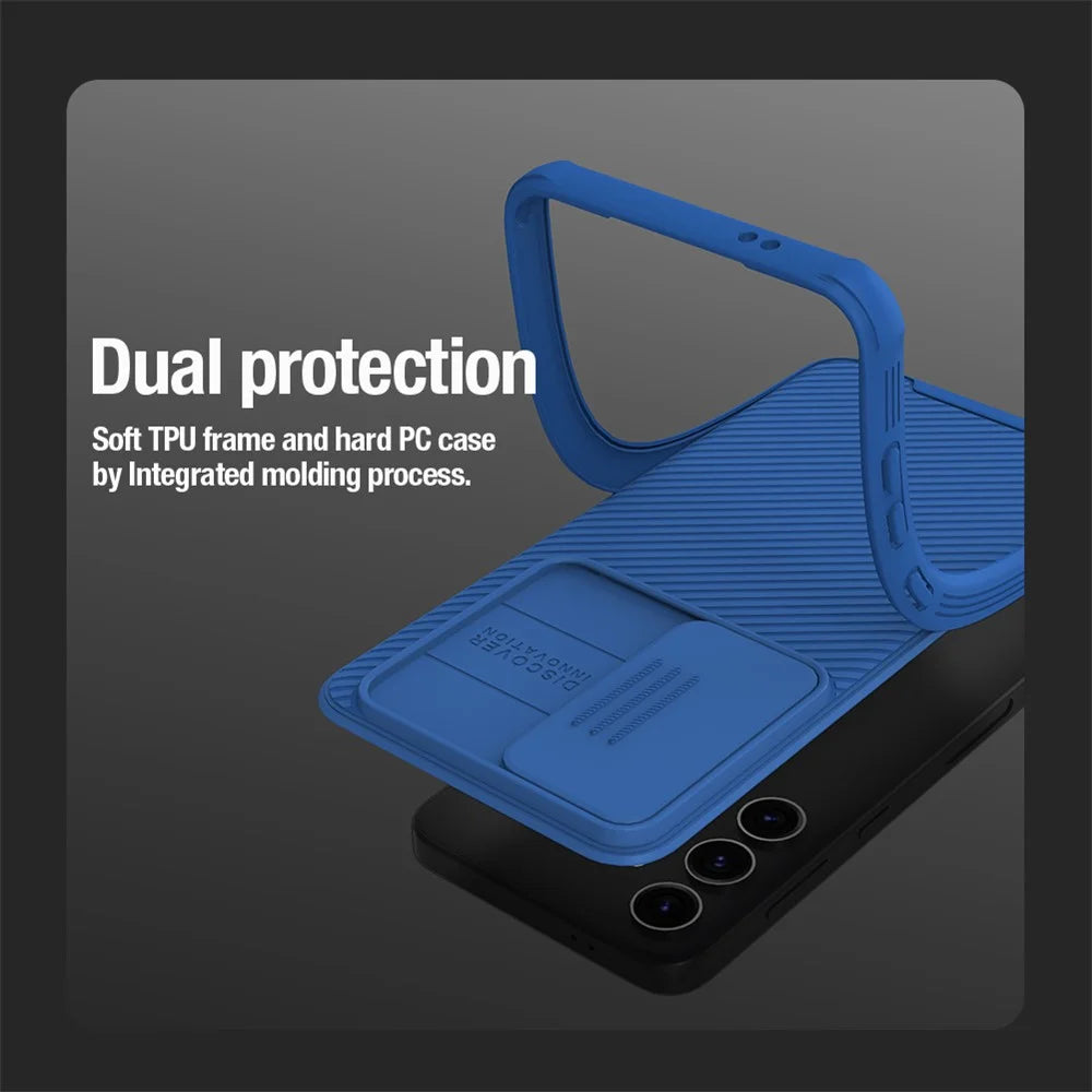 NILLKIN CamShield Pro Series For Samsung Galaxy S24+ Protective Phone Case with Slide Camera Cover - Green - 5