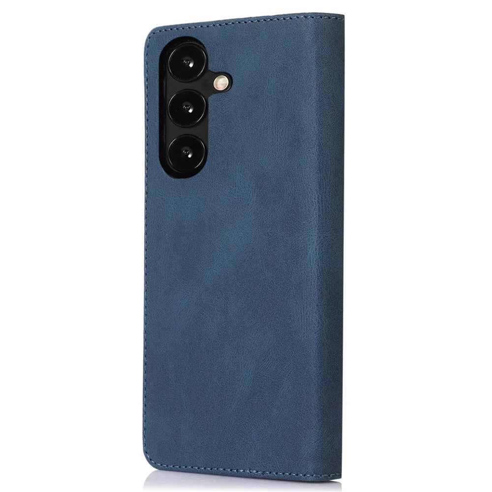 For Samsung Galaxy A34 5G Dustproof Cover Magnetic Stand PU Leather Phone Case Wallet - Blue - 7