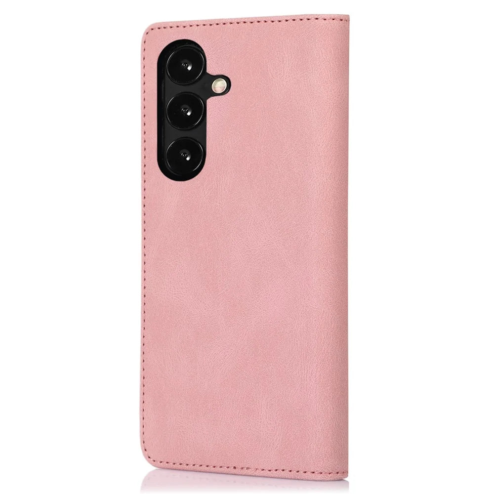 For Samsung Galaxy A54 5G Cell Phone Case Magnetic Stand Wallet TPU+PU Leather Cover - Rose Gold - 7