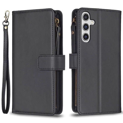 BF Style-19 for Samsung Galaxy A55 5G Phone Case Slim PU Leather Stand Phone Cover Wallet - Black - 1