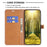 For Samsung Galaxy A55 5G Cell Phone Case Jeans Cloth Splicing Leather Stand Protective Cover - Black - 3