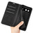 For Google Pixel 8a Case Shockproof Phone Case Skin-Touch PU Leather Flip Cover - Black - 5