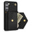 For Samsung Galaxy S24 Cell Phone Case Card Holder Leather+TPU Back Cover with Long Strap - Black - 2