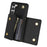 For Samsung Galaxy S24 Cell Phone Case Card Holder Leather+TPU Back Cover with Long Strap - Black - 4