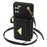 For Samsung Galaxy S24 Cell Phone Case Card Holder Leather+TPU Back Cover with Long Strap - Black - 5