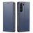 FIERRE SHANN For Samsung Galaxy S24 Case PU Leather Wallet Phone Guard Cover - Blue - 1