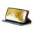 FIERRE SHANN For Samsung Galaxy S24 Case PU Leather Wallet Phone Guard Cover - Blue - 3