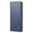 FIERRE SHANN For Samsung Galaxy S24 Case PU Leather Wallet Phone Guard Cover - Blue - 7