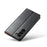 FIERRE SHANN For Samsung Galaxy S24+ Magnetic Case PU Leather+TPU Smart Phone Protector - Black - 5