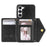 N.BEKUS For Samsung Galaxy S24+ Leather Zipper Case Card Holder Phone Cover with Shoulder Strap - Black - 2