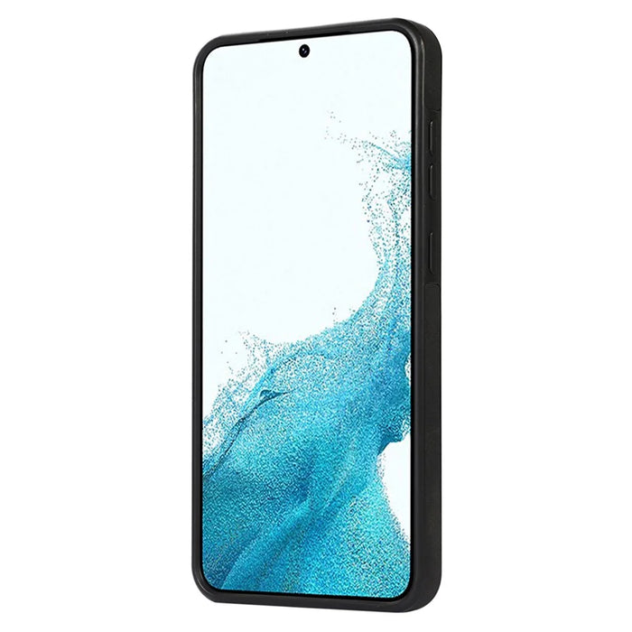 For Samsung Galaxy S24+ Case Wallet RFID Blocking Phone Kickstand Cover - Black - 6