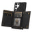 For Samsung Galaxy S24 Ultra Case Rhinestone Phone Cover with Wallet RFID Blocking - Black - 2
