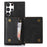 For Samsung Galaxy S24 Ultra Case Rhinestone Phone Cover with Wallet RFID Blocking - Black - 3