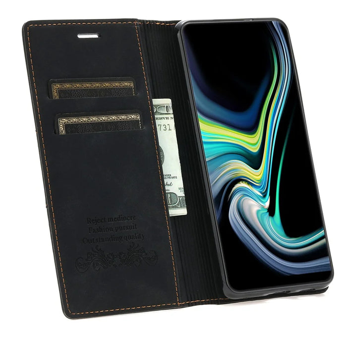 For Samsung Galaxy S24+ Case Wallet PU Leather Stand Phone Cover - Black - 2