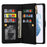 For Samsung Galaxy S24 Ultra Leather Case Zipper Wallet Glittery Phone Cover - Black - 4