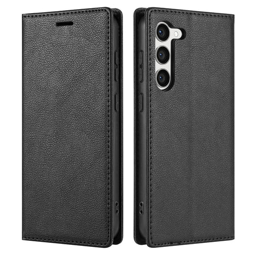 BKS-001 For Samsung Galaxy S24+ Case Anti-drop PU Leather Stand Card Holder Smart Phone Cover - Black - 1