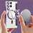 For Samsung Galaxy S24 Ultra Case Magnetic Case Electroplating RFID Blocking Clear Phone Cover - Purple - 3