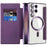 For Samsung Galaxy S24 Ultra Case Magnetic Case Electroplating RFID Blocking Clear Phone Cover - Purple - 4