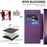 For Samsung Galaxy S24 Ultra Case Magnetic Case Electroplating RFID Blocking Clear Phone Cover - Purple - 5