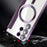 For Samsung Galaxy S24 Ultra Case Magnetic Case Electroplating RFID Blocking Clear Phone Cover - Purple - 6