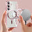 For Samsung Galaxy S24 Magnetic Case Card Holder Phone Cover - Pink - 4