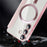 For Samsung Galaxy S24 Magnetic Case Card Holder Phone Cover - Pink - 6