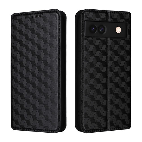 For Google Pixel 8a Cell Phone Cover PU Leather+TPU Wallet Mobile Phone Case - Black - 1