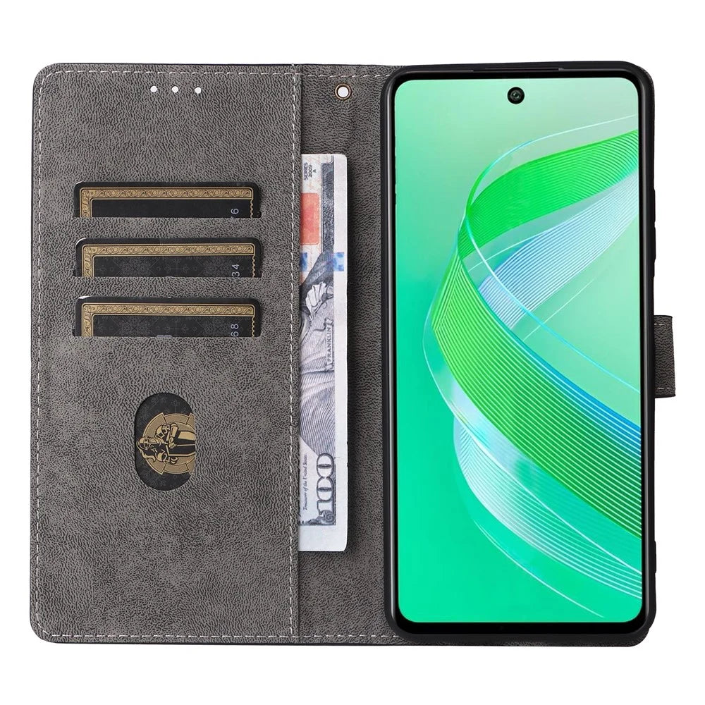 For Infinix Smart 8 4G X6525 / Smart 8 HD 4G Cell Phone Case RFID Blocking Leather Anti-Scratch Cover - Green - 2