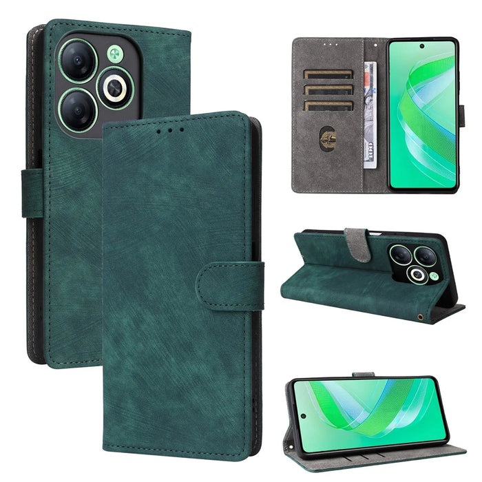 For Infinix Smart 8 4G X6525 / Smart 8 HD 4G Cell Phone Case RFID Blocking Leather Anti-Scratch Cover - Green - 5